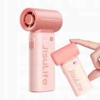 Nešiojamas ventiliatorius JISULIFE LIFE9, 5000mAh, USB-C, rožinis