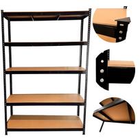 Metalinė lentyna STABIL200, 180x120x40 cm, juoda, tvirta