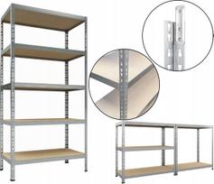 Metalinė lentyna STRONG TKT, 180x120x40 cm, 750 kg, pagaminta Vokietijoje