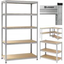 Metalinė sandėliavimo lentyna LEGGER, 5 lentynos, 875 kg, 180x90x40 cm