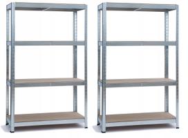 Metalinės sandėliavimo lentynos HD74002, 2 vnt., 172x80x30 cm