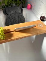 Voniai skirtas lentynėlis su pagalvėle, 75 cm, medinis, tinka planšetėms ir telefonams