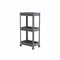 Lentyna su ratukais Decobella, 3 aukštų, antracito spalvos, virtuvei ir voniai