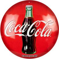 Apvali skardinė iškaba, Ø 35 cm "Coca-Cola", Nostalgic-Art