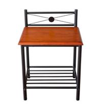 Priekinė lentyna, Metalinis naktinis staliukas, 64x45x35 cm, Juoda, Voodikõrvalaud, Metallist Öökapik, 64x45x35 cm, Must