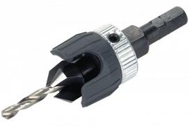 Gilintuvas su grąžtu 12x3,2mm  gylio ribotuvu HEX WOLFCRAFT