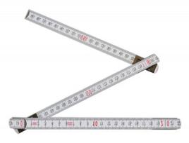 Metras sudedamas 2m, baltas AW-TOOLS