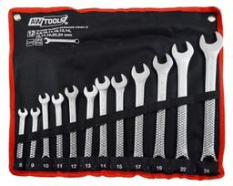 Raktai plokšti-kilpiniai 8-24mm 12vnt, CV dėklas AW-TOOLS