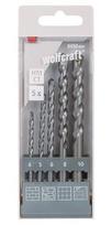 Grąžtai betonui 4-10mm 5vnt, WOLFCRAFT