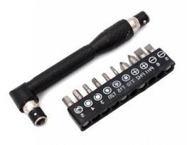 Rankena 1/4" 90° su antgaliais k-tas XL-TOOLS