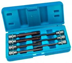 Galvutės 3/8" su antgaliais TORX T25-T60 L-110mm 7vnt, SATRA