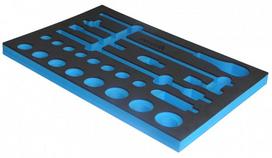 Kasetė vežimėliui galvučių 3/4" su priedais 22vnt, komplektui [be įrankiu] ASTA