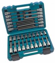 Galvutės 1/2" su antgaliais TORX T20-T70 L-55/200mm 32vnt, SATRA