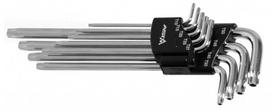 Raktai TORX lenkti 9vnt, TX10-TX50 su skyle ilgi CV ASTA