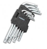 Raktai TORX lenkti 9vnt, T10-T50 trumpi REXXER