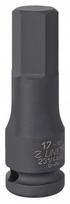 Galvutė smūginė 1/2" su antgaliu HEX H10x75mm CMo UNIOR