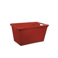 Plastikinė dėžė/vonelė su rankenomis STEFAŃPLAST 60800 (65 l, 65x42x35 cm, raudona)