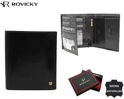 Didelė vyriška odinė piniginė su RFID sistema – Rovicky