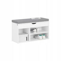 Suoliukas su atverčiama sėdyne ir dėtuve SoBuy FSR45-HG batų spintelė 80x30 cm