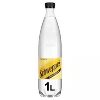 Gazuotas gaivusis gėrimas su saldikliais SCHWEPPES TONIC WATER ZERO, 1 l