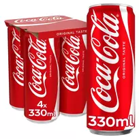 Gazuotas gaivusis gėrimas COCA-COLA, 4 x 330 ml
