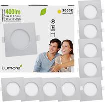 Reflektory LED wpuszczane Lumare 6 W IP44 płaskie srebrne 230 V 400 lm 9 szt