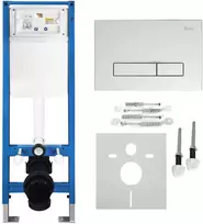 rea Potinkinis WC Rėmo Komplektas Slim 024N su HD Chrome Mygtuku