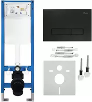 rea Potinkinis WC Rėmo Komplektas Slim 024N su HD Juodas Mygtuku