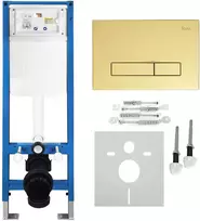 rea Potinkinis WC Rėmo Komplektas Slim 024N su HD Gold Mygtuku