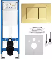 rea Potinkinis WC Rėmo Komplektas Slim 024N su J Gold Mygtuku