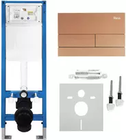 rea Potinkinis WC Rėmo Komplektas Slim 024N su T Copper Mygtuku