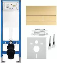 rea Potinkinis WC Rėmo Komplektas Slim 024N su T Gold Mygtuku