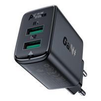 "Acefast" įkroviklis 2x USB 18W QC 3.0, AFC, FCP juodas (A33 juodas)