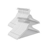 Drabužių kabliukai, SONGMICS, 30 vnt., 44,5x1,2x23 cm, Balta