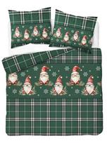 Flanelinis patalynės komplektas 220x200 CHRISTMAS GREEN ELFS