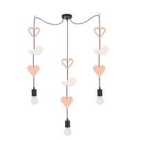 Candellux Kids vaikiškas pakabinamas šviestuvas Trio, juodas/rožinis