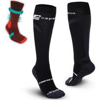 Kompresinės kojinės iki kelių inSPORTline Compleano AG+ - Juoda