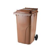 Šiukšlių konteineris 240 l, rudas