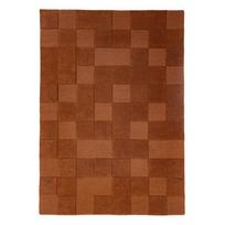 Rankų darbo terakotos spalvos iš vilnos kilimas 200x290 cm Checkerboard – Flair Rugs