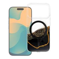 Case for iPhone 13 / 14, Gold, MagSafe compatible, black