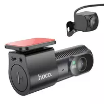 Hoco Dash cam for car with 1.47" 2K screen + 720P/25fps rear camera, DV8 black