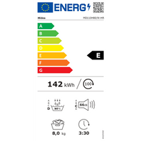 Džiovyklė Midea MD110H80/W-HR su šilumos siurbliu 8 kg E klasė LED balta 60 cm