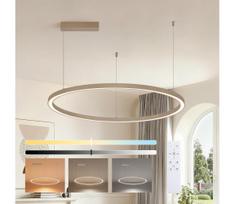 Brilagi - LED su dimeriu liustra ant laido PORTOFINO LED/60W/230V skersmuo 80 cm smėlio spalvos + su nuotoliniu pultu