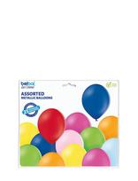 IPK - Balloon 30 Cm Metallic Shimmer Color Mix 25 Pcs/Pack - Vaikų gimtadieniui - Marga / raštuota