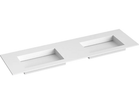 Dvigubas praustuvas Kame CORIAN, CN1600465-D-BS, 160 cm, balta matinė
