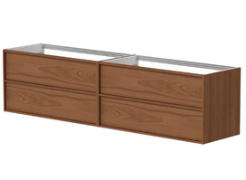 Spintelė po praustuvu Kame HOME, BUD/20-3DR-DB/N11-HM, 200 cm, Varinio ąžuolo faneruotė