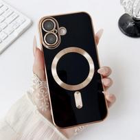For iPhone 16 Pro 15 14 Plus 13 12 Pro Max 11 Electroplating with Lens Flims for Magsafe Magnetic Shockproof Soft Tpu Plain Color Slim Case Cover iPhone 16 juoda