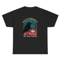 Hello Darkness My Old Friend Raven Coffee Tee - Goth Dark Academia Bird Lover Gift XL