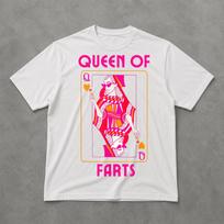 Queen Of Farts Tee, Funny Playing Card Shirt, Crude Humor Graphic T Shirt, Gag Gift Tee, Funny Gift For Her XL
