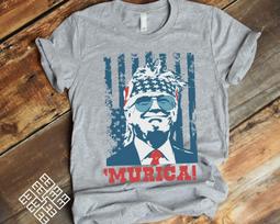 President Donald Trump Murica Vintage USA Flag POTUS Tee Shirt, Patriot T shirt, 4th Of July Patriotic American Party Shirt M